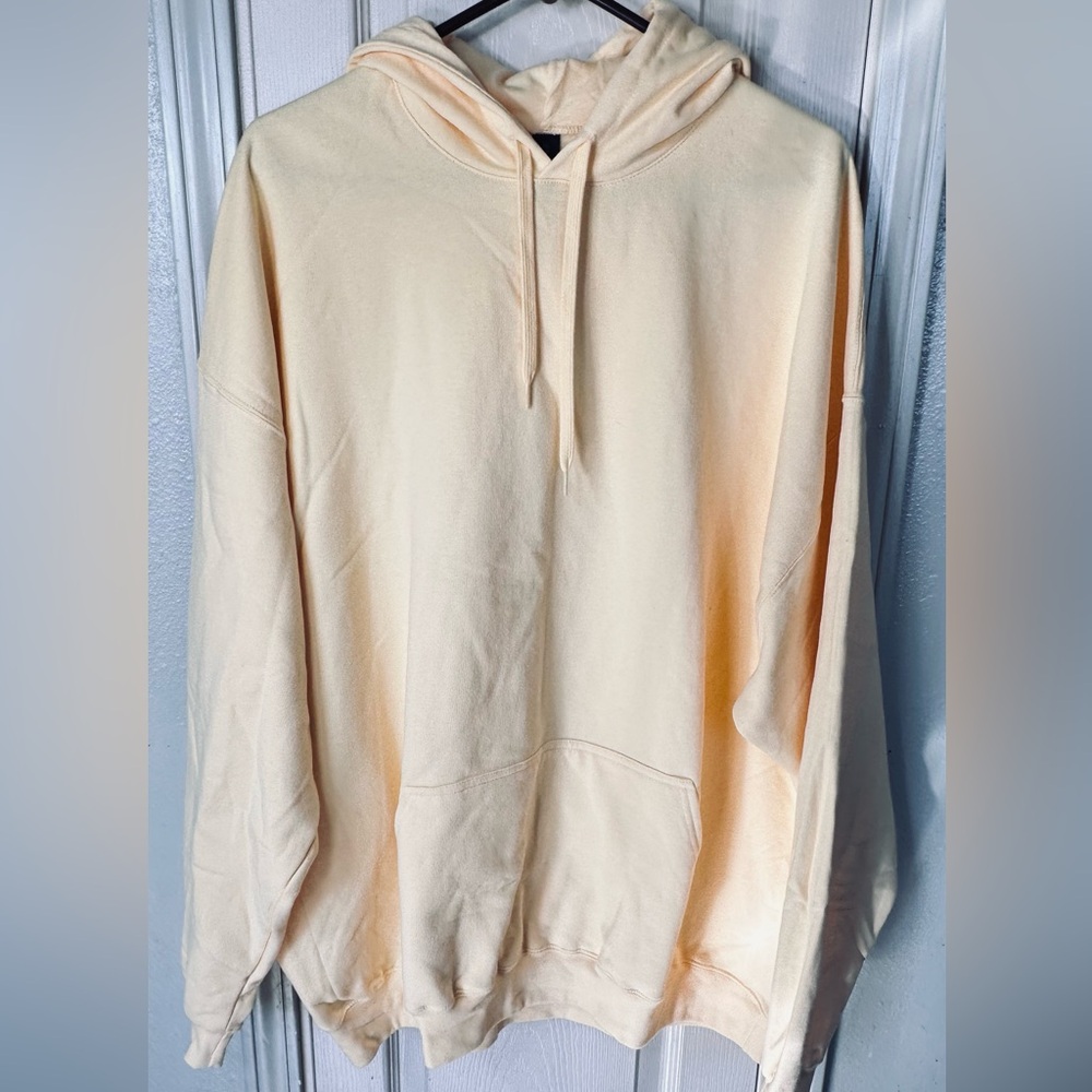 NWOT Gildan Soft Style Mens 3XL Yellow Hoodie Comfy Athletic Long Sleeve